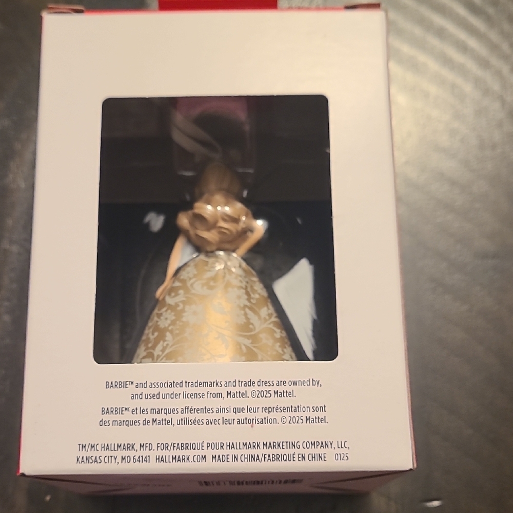 Hallmark Barbie Ornament - Gold and White - Picture 4 of 5